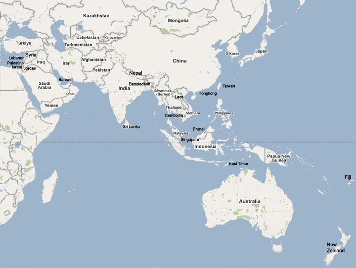 Asia Pacific Countries List