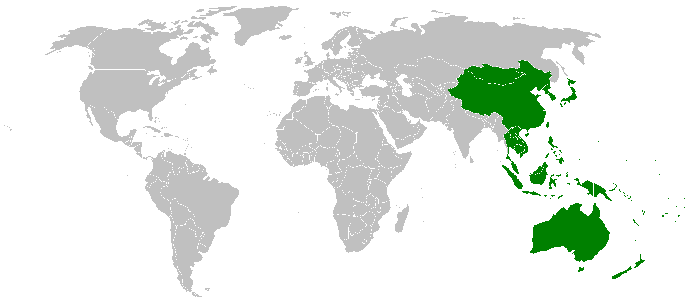 Blank Map Of Asia Pacific Region