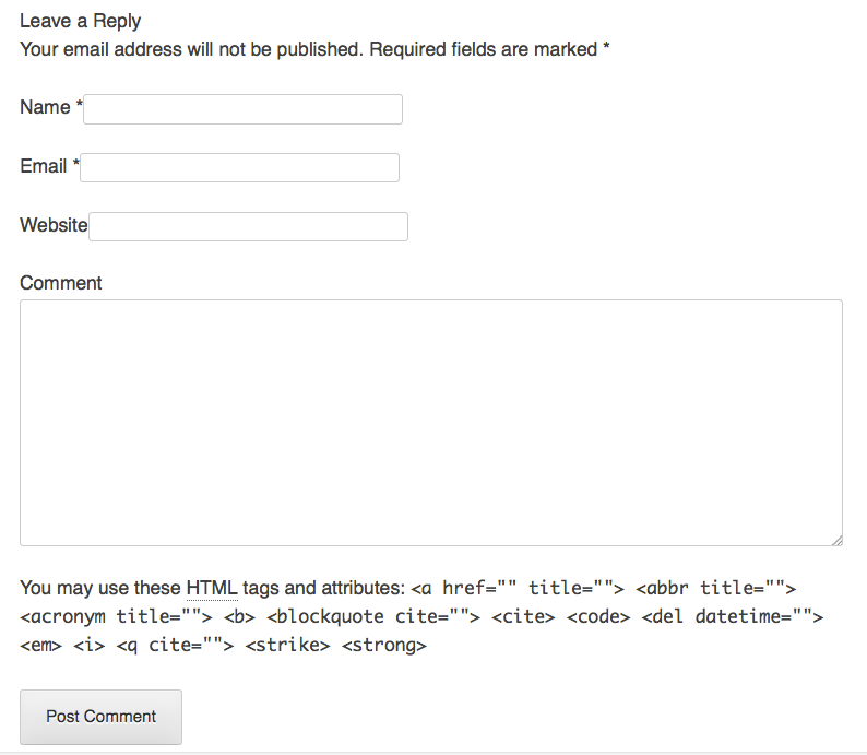 Comments.php Wordpress Template
