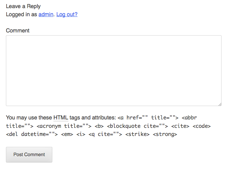 Comments.php Wordpress Template