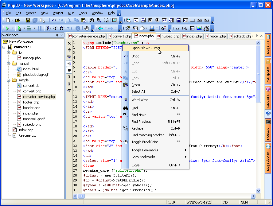 Index.php File Example