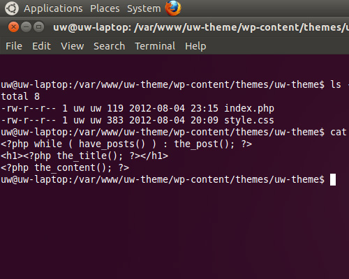 Index.php Wordpress Theme