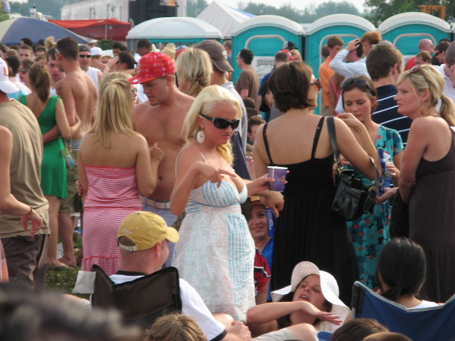 Kentucky Derby Infield Girls Flashing