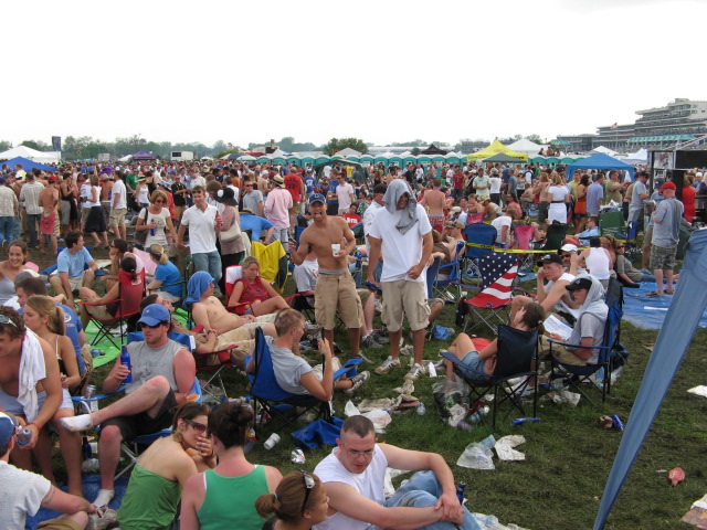 Kentucky Derby Infield Girls Flashing