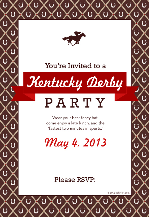 Kentucky Derby Party Invitations Free