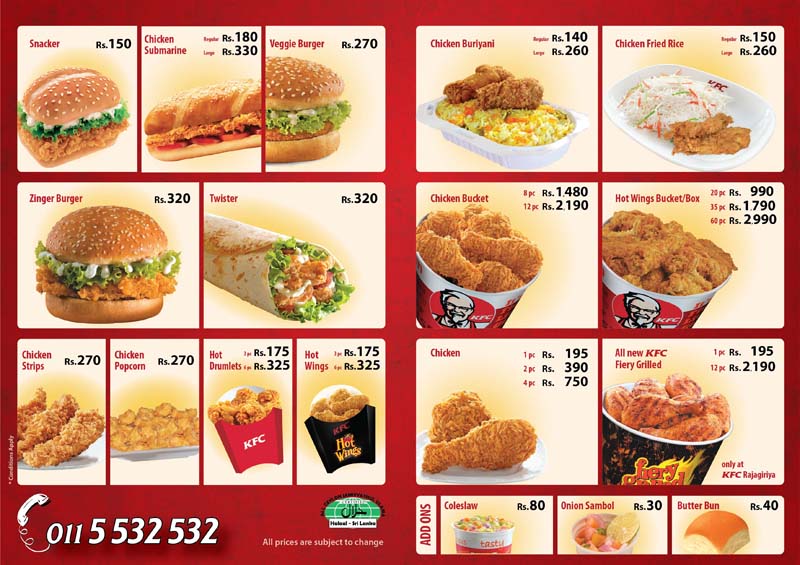 Kentucky Fried Chicken Bucket Prices
