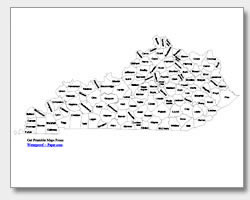 Kentucky Map Cities Counties