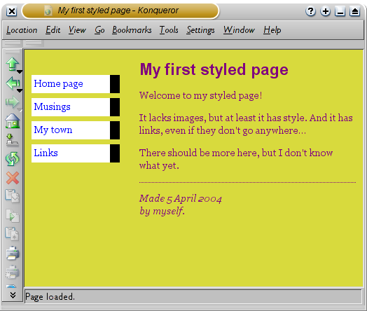Styles.css Example